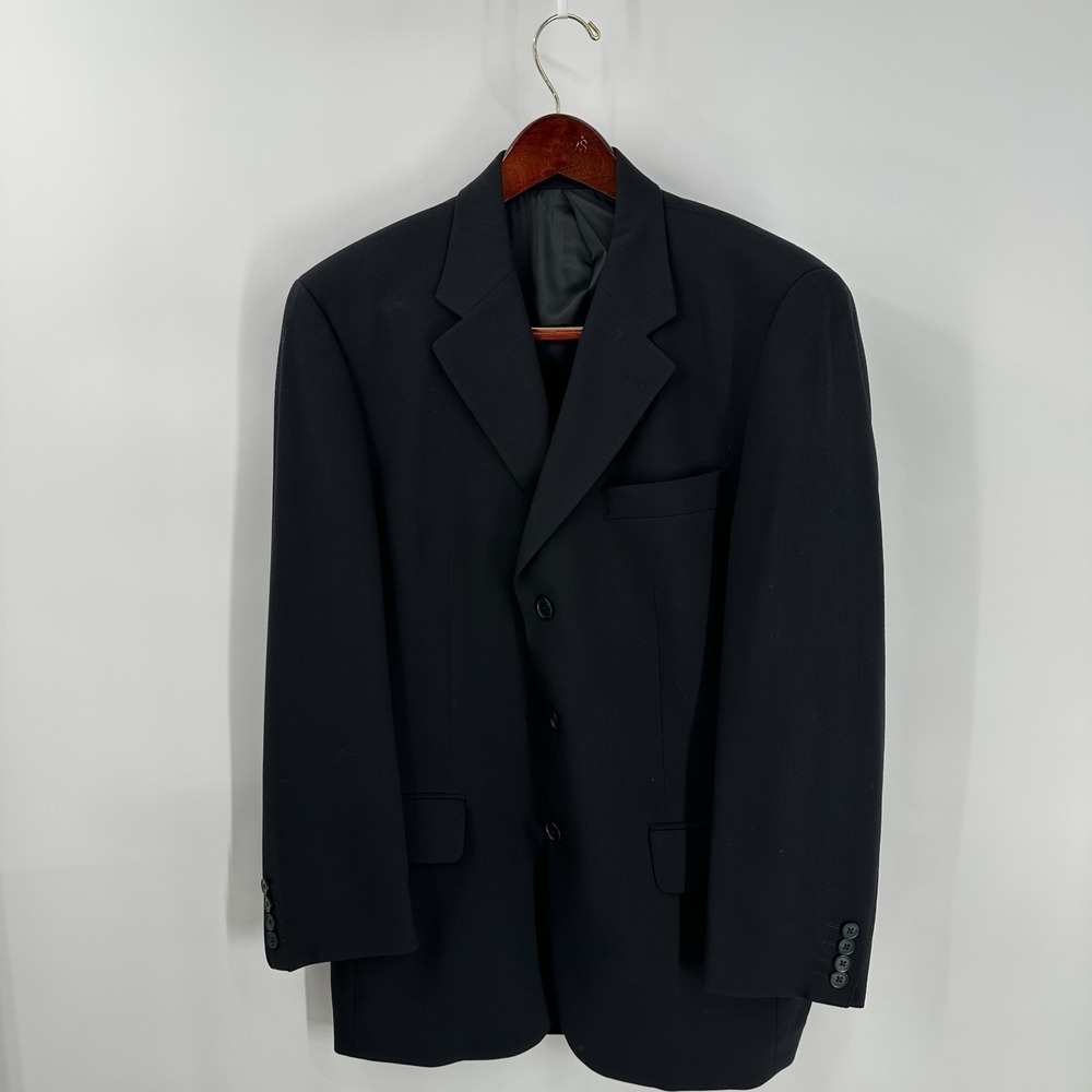 S. Cohen Performance Jay Pure Wool Single Breasted Sport Coat Blazer Blue 40 R